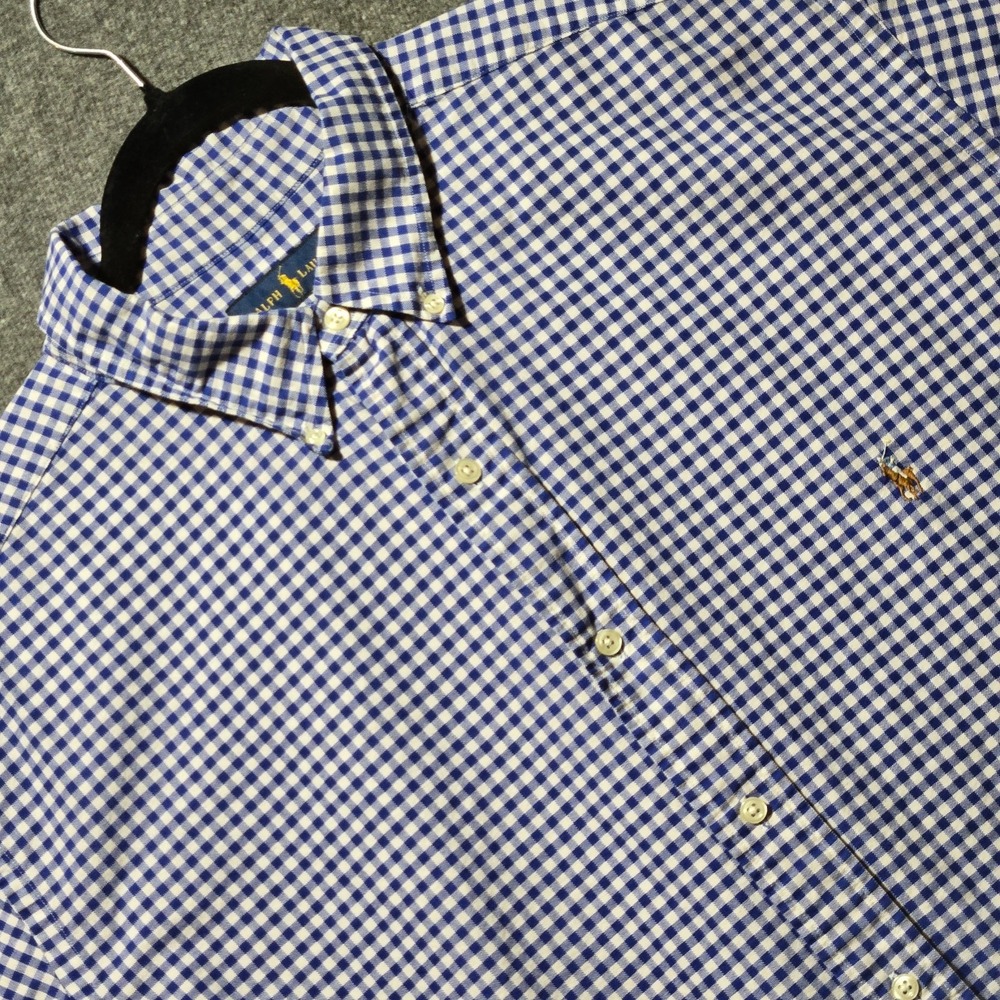 Polo Ralph Lauren Men's Gingham Oxford Button Down Shirt Size 2XLT